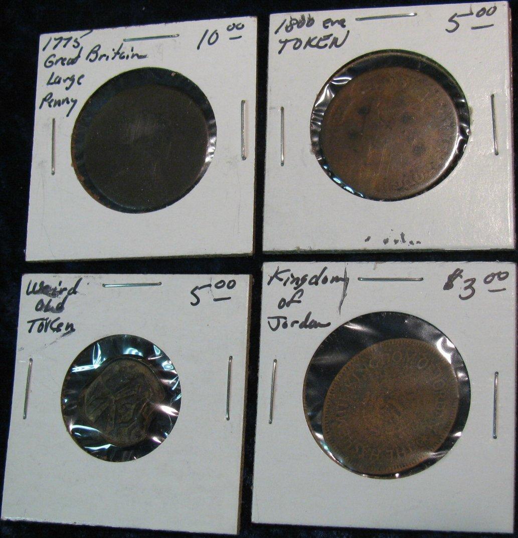 1511. Kingdom of Jordan Unusual shaped coin; Weird token; 1800 era token;