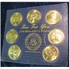 Image 1 : 1584. (7) Different Solid Brass Presidential Medals in a holder.