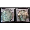 1607. (2) 1921 P Morgan Silver Dollars. BU.