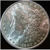 1621. 1887 P Morgan Silver Dollar. Brilliant Unc.