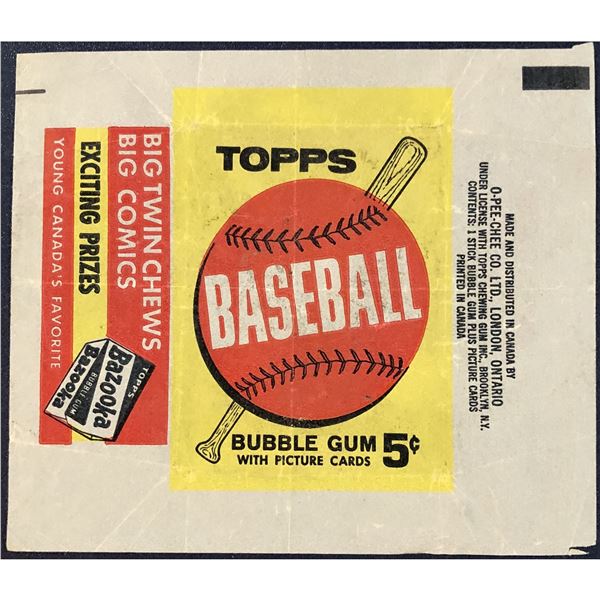 1963 O-PEE-CHEE BASEBALL WRAPPER