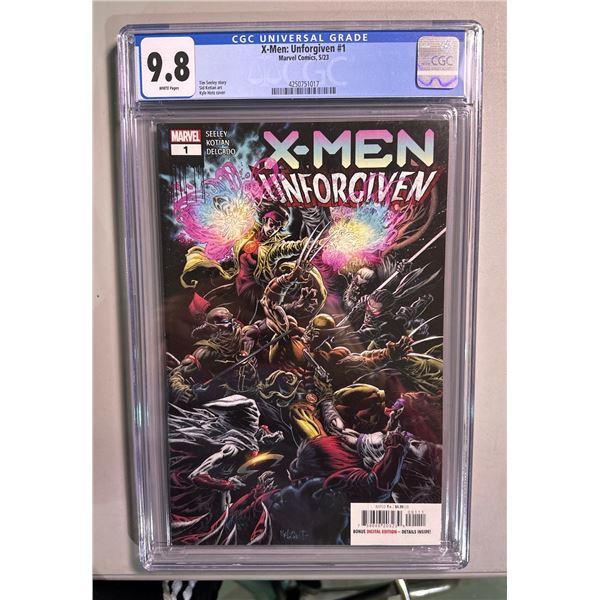 X-Men: Unforgiven #1 (Marvel, 2023) CGC 9.8 White Pages Kyle Hotz Cover