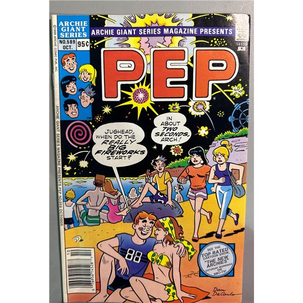 Archie Giant Series Magazine #589 PEP Comic Book (Oct 1988) Dan DeCarlo