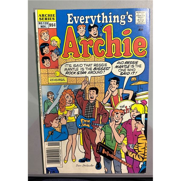Everything's Archie #139 Comic Book (Archie Comics, 1989) Dan DeCarlo