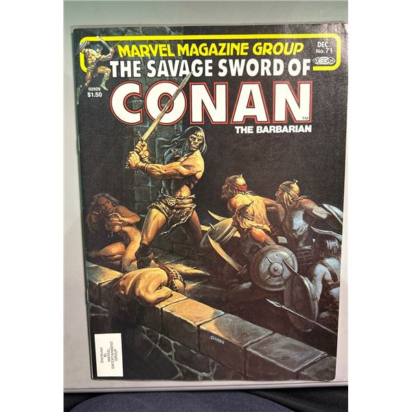 The Savage Sword of Conan #71 Magazine (Marvel, Dec 1981) Joe Chiodo Cover