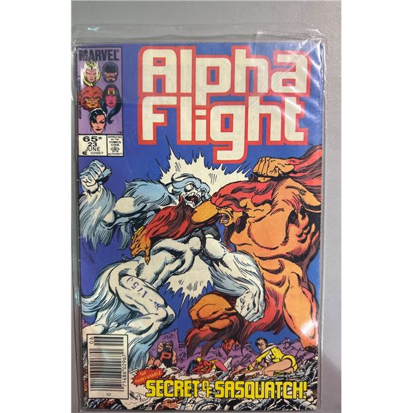 Alpha Flight #23 (Marvel, 1985) Secret of Sasquatch Copper Age Comic