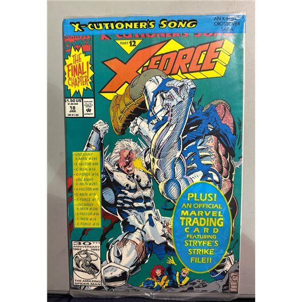 X-Force #18 (1993) Marvel Comics X-Cutioner's Song Pt 12 w/Stryfe Card