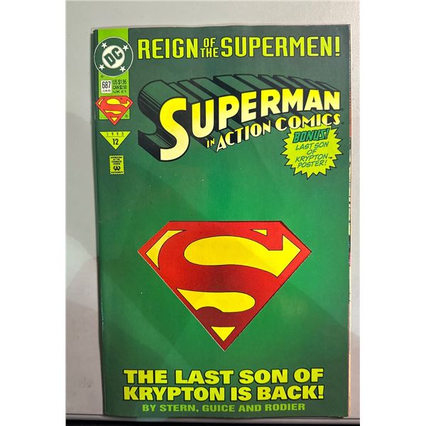 Action Comics #12 (DC, 1993) Reign of the Supermen! Last Son of Krypton