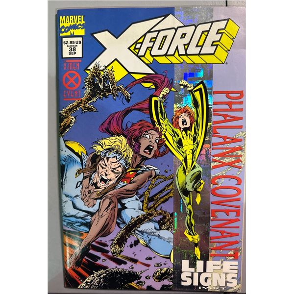 X-Force #38 (Marvel, 1994) Foil Cover Phalanx Covenant Life Signs Pt. 2