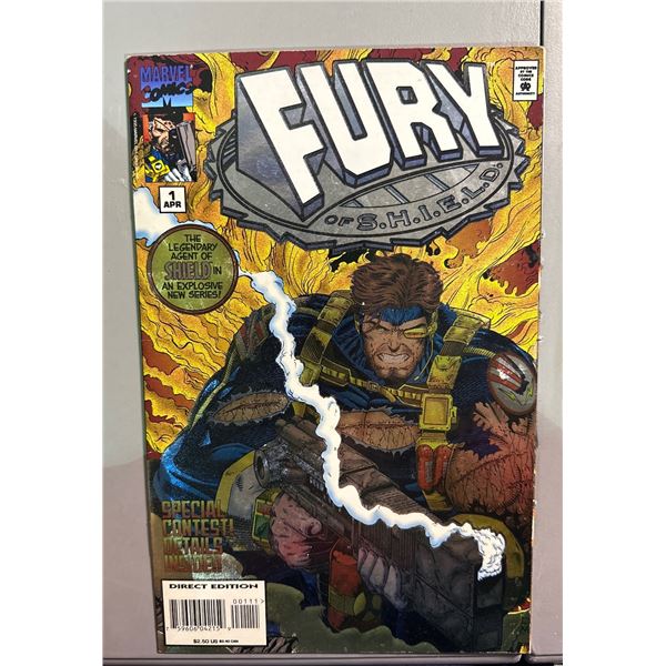 Fury of S.H.I.E.L.D. #1 (Marvel, 1995) Direct Edition Foil Cover Comic