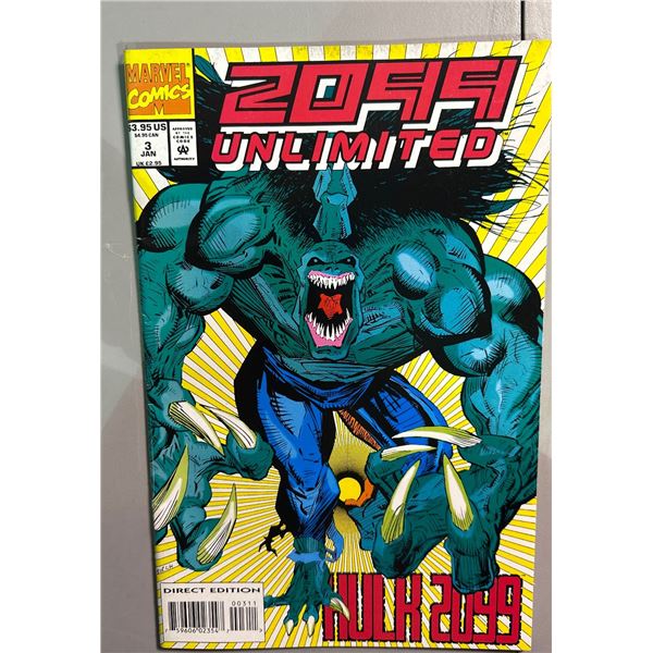 2099 Unlimited #3 (Marvel, 1994) Hulk 2099 Direct Edition Comic