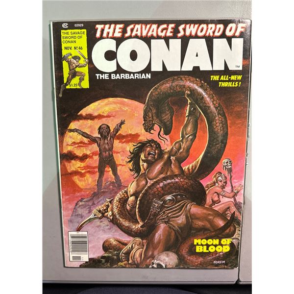 Savage Sword of Conan #46 (Marvel, 1979) Moon of Blood, Earl Norem Cover