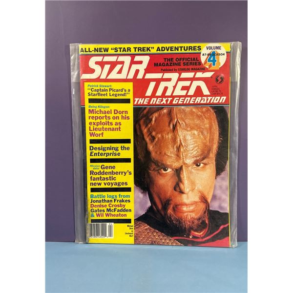 Star Trek The Next Generation Official Magazine Volume 4 Starlog 1987-88 Worf