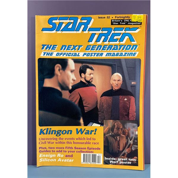 Star Trek The Next Generation Official Poster Magazine #52 Klingon War UK