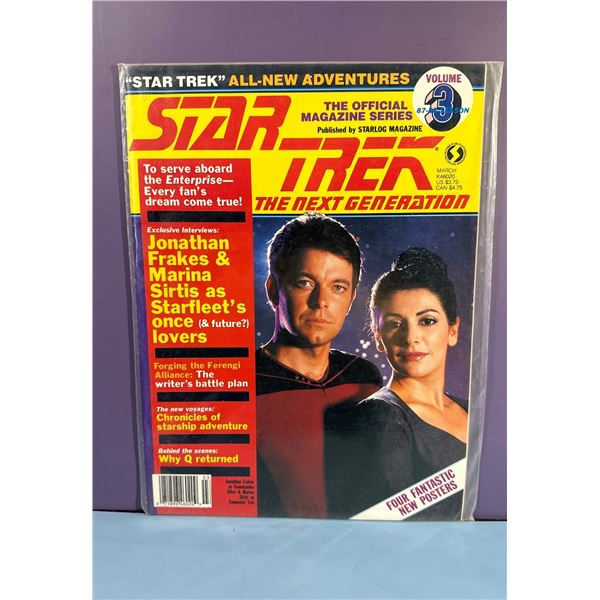 Star Trek The Next Generation Official Magazine Series Vol 3 Starlog 1988