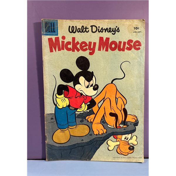 Vintage Bell Walt Disney's Mickey Mouse #61 Comic Book (Aug-Sept, 10Â¢)