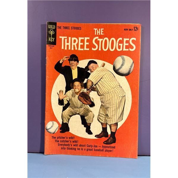The Three Stooges #13 Gold Key Comic (1963) Baseball Cover