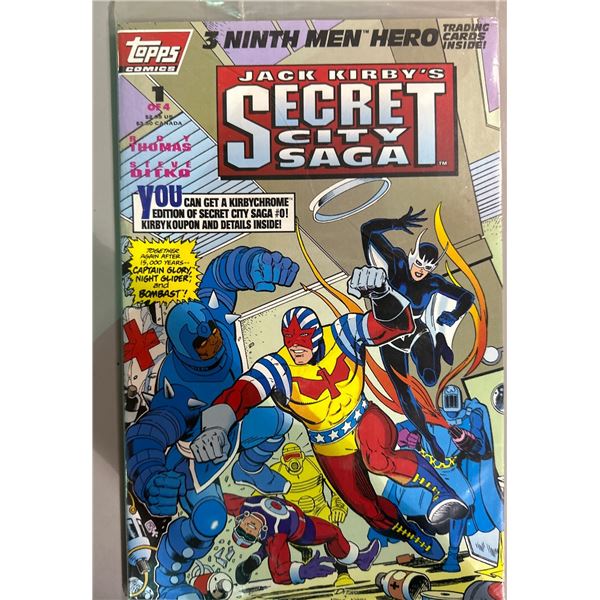 Jack Kirby's Secret City Saga #1 (Topps Comics, 1993) w/ Trading Cards