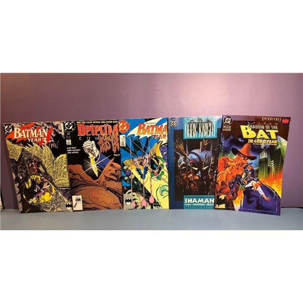 Lot of 5 Batman Comics - Year 3, Knightfall & Legends of the Dark Knight