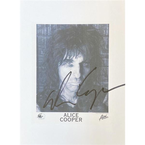 Alice Cooper facsimile signed  photo
