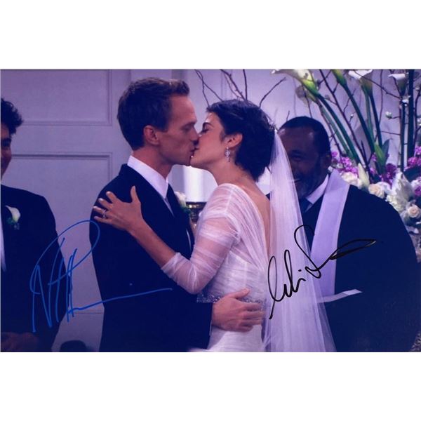 How I Met Your Mother Cobie Smulders and Neil Patrick Harris facsimile signed photo