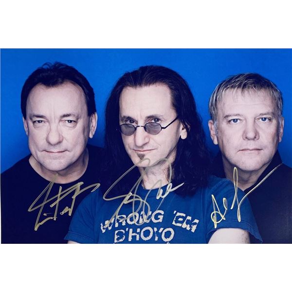 Rush band facsimile signed  photo