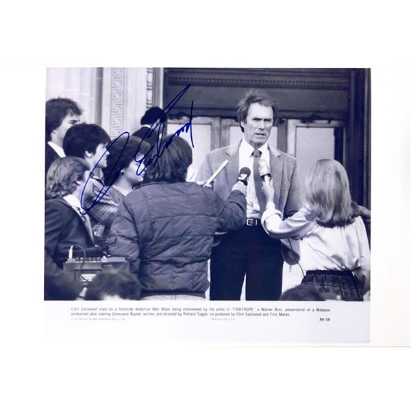 Tightrope Clint Eastwood facsimile signed movie photo