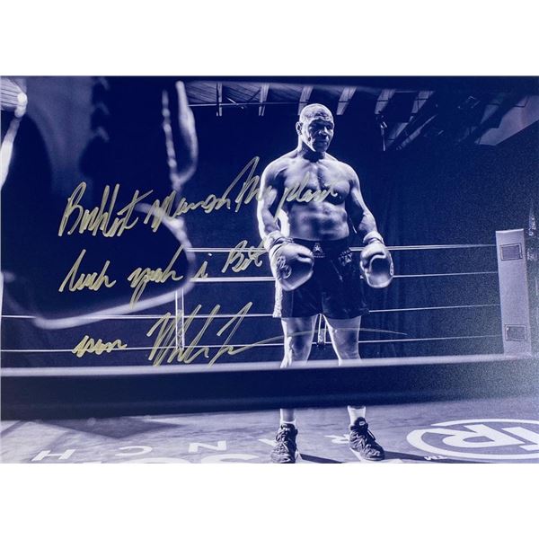 Heavyweight Champ Mike Tyson facsimile signed  photo
