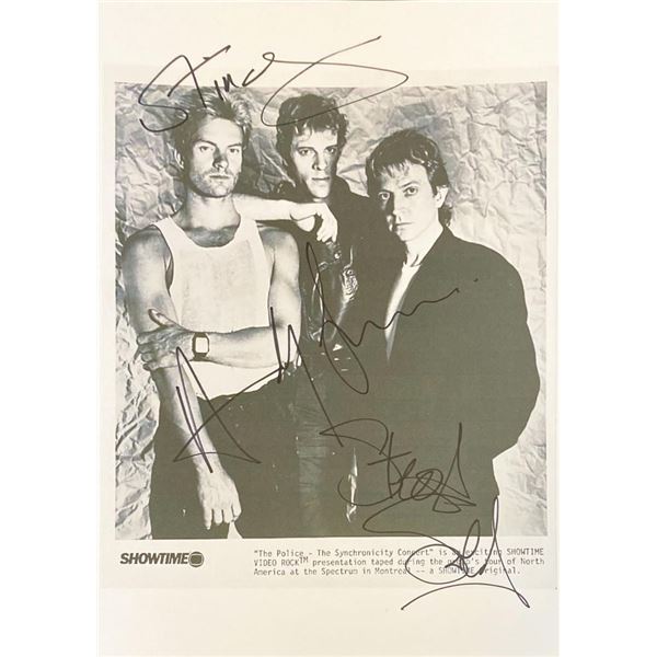 The Police band facsimile signed  photo