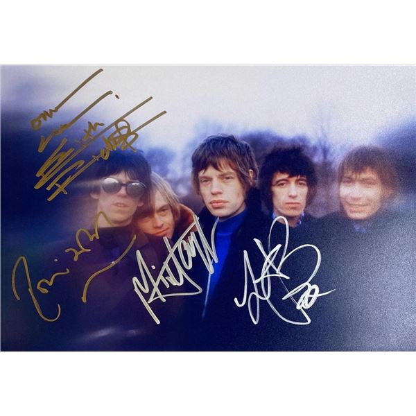The Rolling Stones facsimile band signed photo