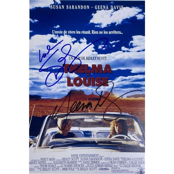 Thelma and Louise Susan Sarandon and Geena Davis facsimile signed movie photo
