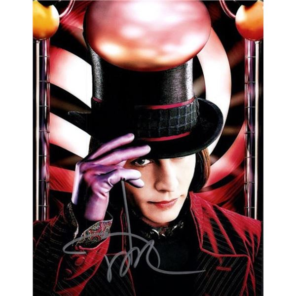 Charlie and the Chocolate Factory Johnny Depp facsimile signed photo
