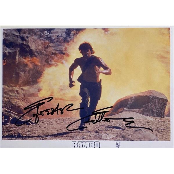 Rambo First Blood Sylvester Stallone facsimile signedphoto