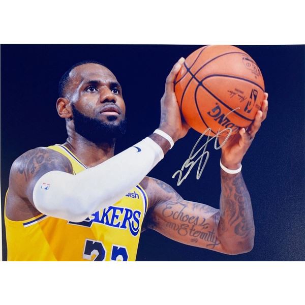 NBA All Star LeBron James facsimile signed  photo