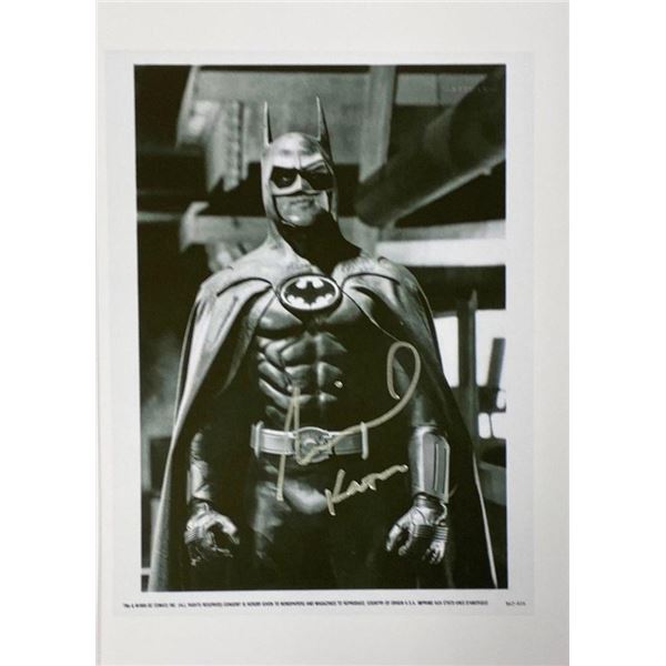 Batman Michael Keaton facsimile signed movie photo