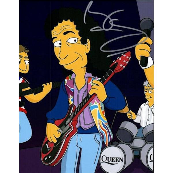 The Simpsons Queen Brian May facsimile signed photo