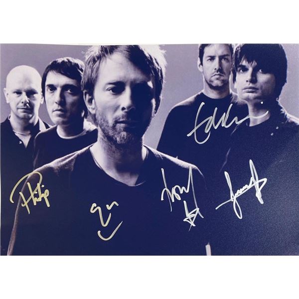 Radiohead facsimile band signed photo