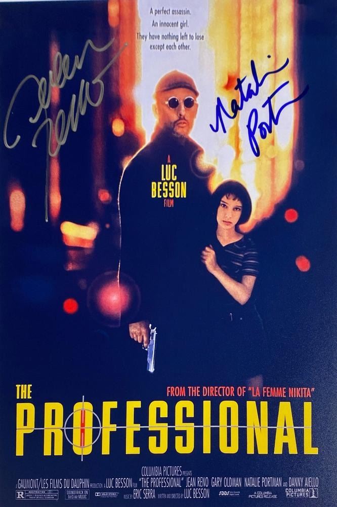 The Professional Jean Reno and Natalie Portman facsimile signed movie photo