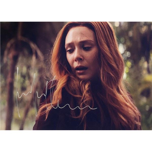 Marvel Elizabeth Olsen facsimile signed movie photo