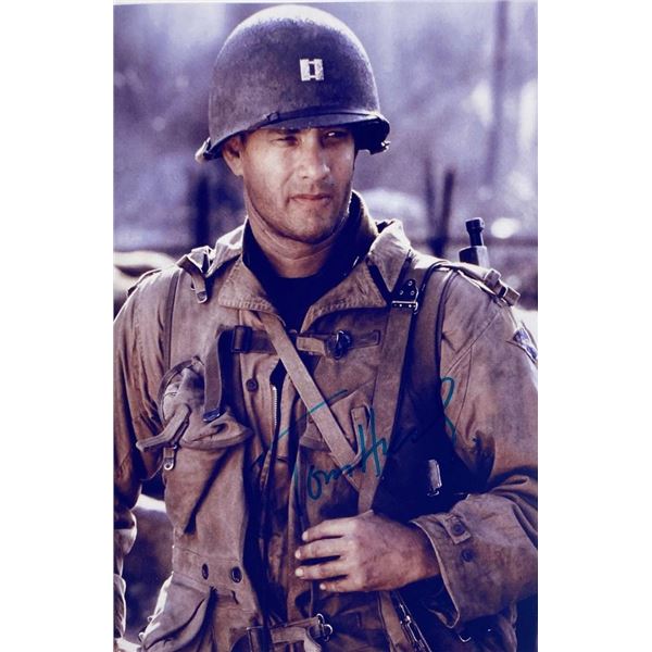Saving Private Ryan Tom Hanks facsimile signed movie photo