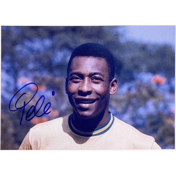 PelÃ© facsimile signed photo