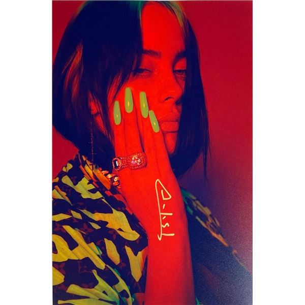 Billie Eilish facsimile signed photo
