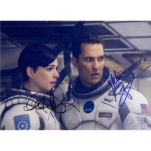 Interstellar Anne Hathaway and Matthew McConaughey facsimile signed  movie photo