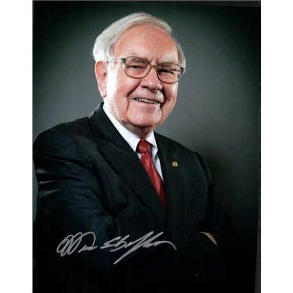Warren Buffett facsimile signed photo
