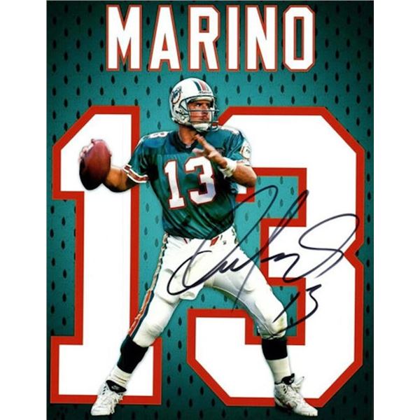 Miami Dolphins Dan Marino facsimile signed photo