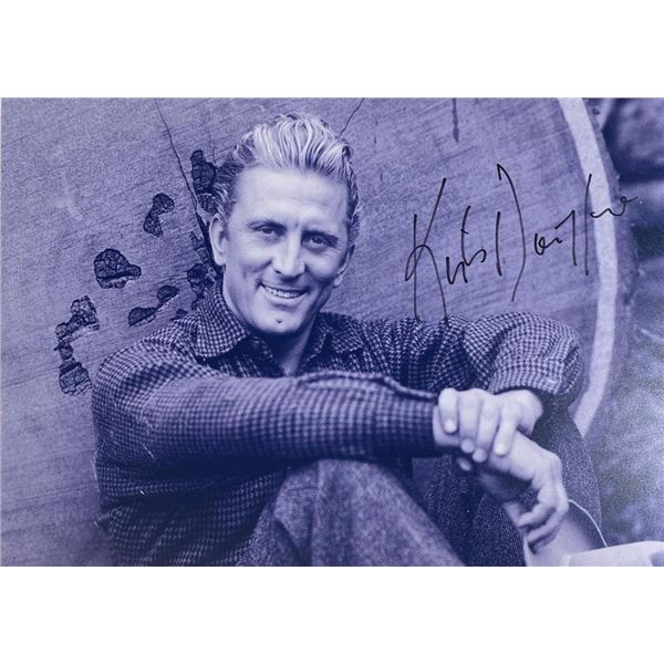 Kirk Douglas facsimile signed  photo