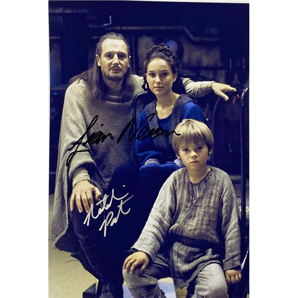 Star Wars: Episode I â€“ The Phantom Menace Liam Neeson and Natalie Portman facsim