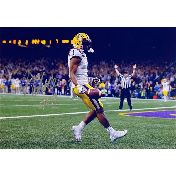 LSU Ja'Marr Chase facsimile signed photo