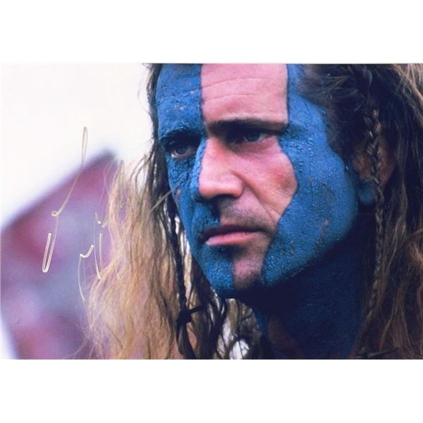 Braveheart Mel Gibson facsimile signed movie photo