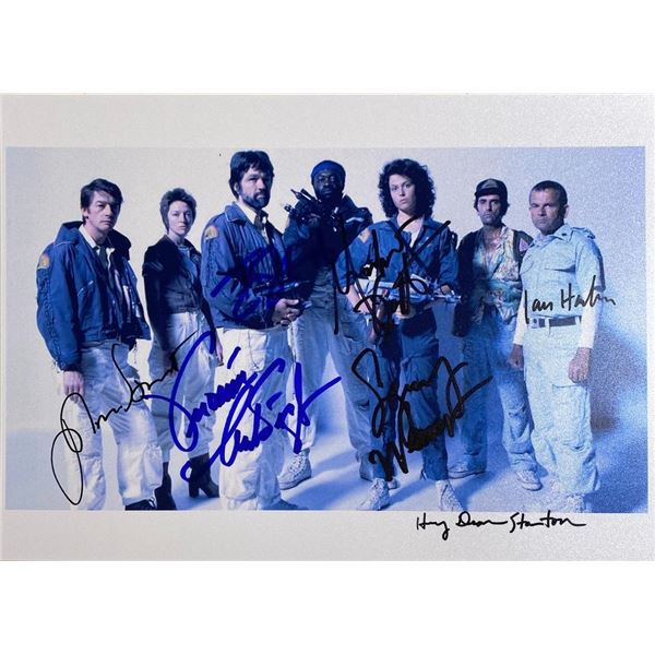 Alien cast facsimile signed  movie photo